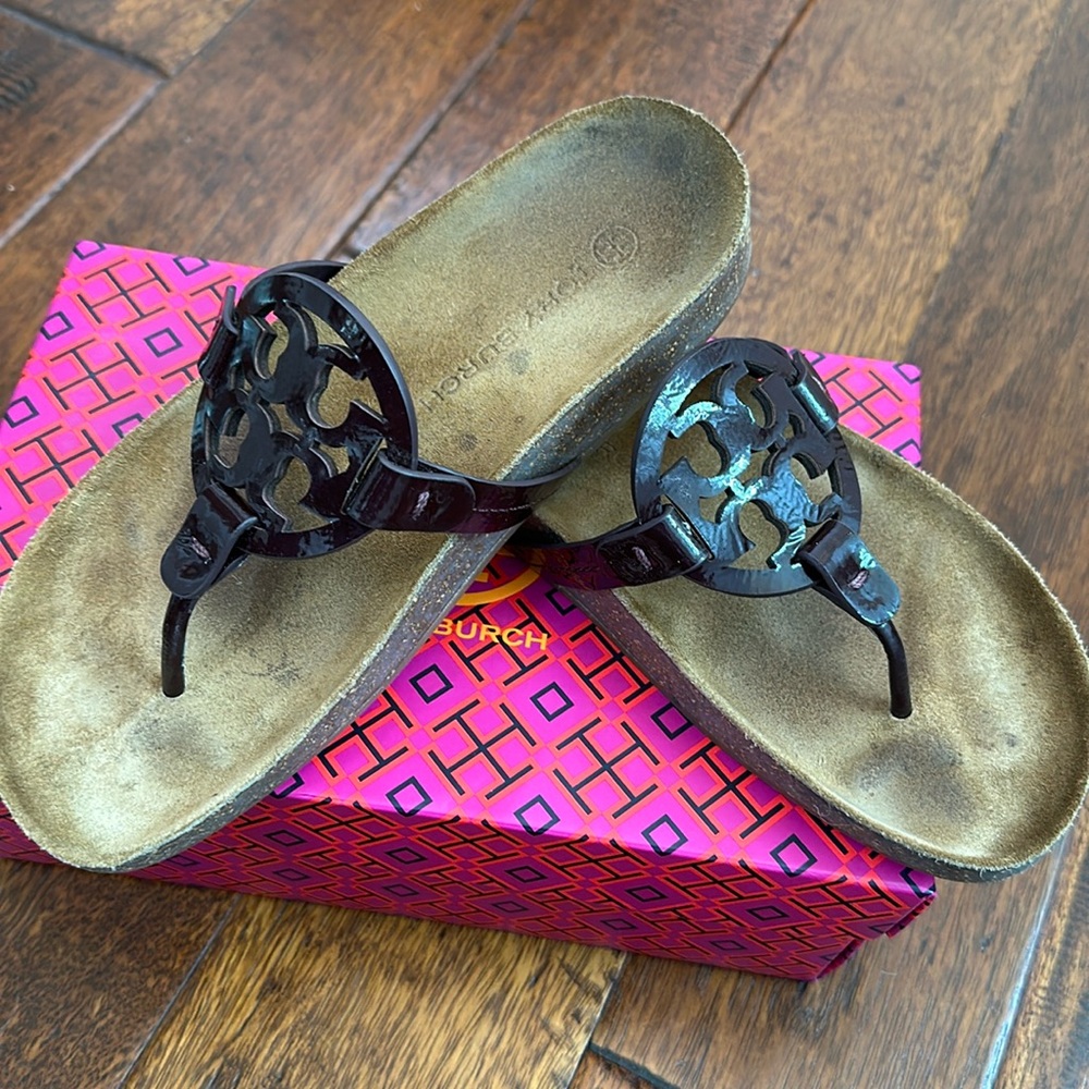 Tory Burch Miller Cloud Patent-Plum color